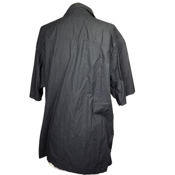 Motorsports Black Button Down Shirt Large - Picture 2 of 4